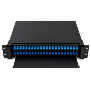 ODF 48 Puertos 2U para Fibra Óptica SC Completo para Rack