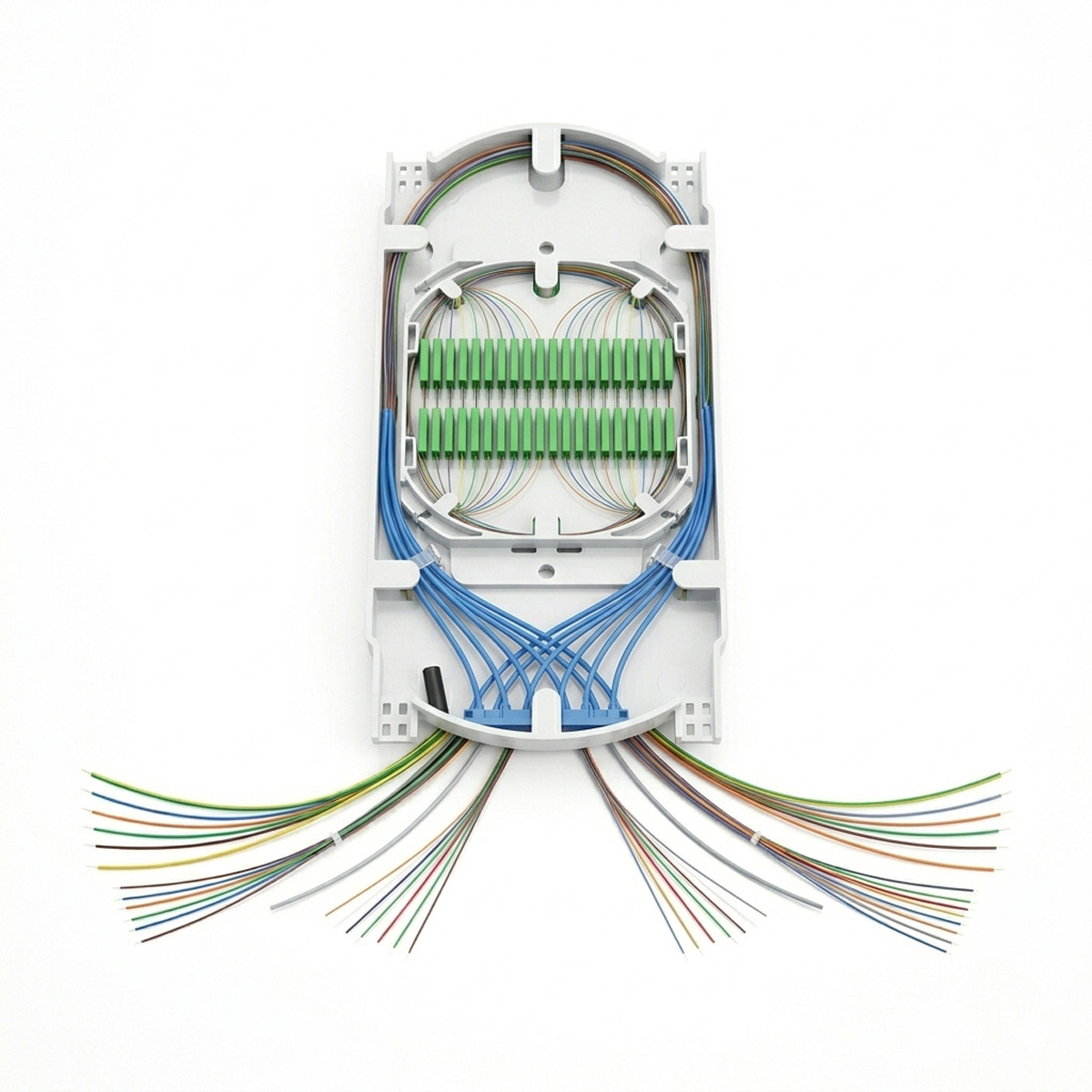 Bandeja Organizadora de Empalme para Manga de Fibra Óptica 24 Cores