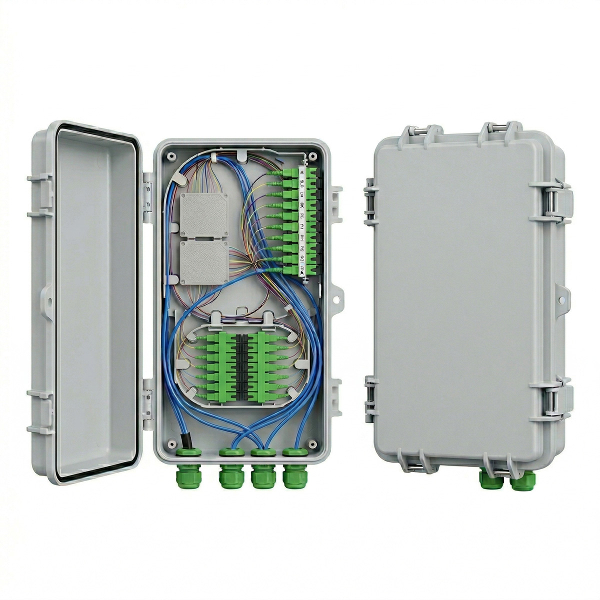 Caja NAP IP65 16 Puertos para Fibra Óptica FTTH