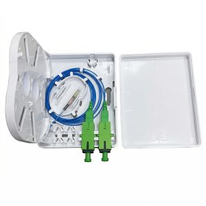 Roseta de Fibra Óptica FTTH 2 Puertos con Bandeja SC/APC