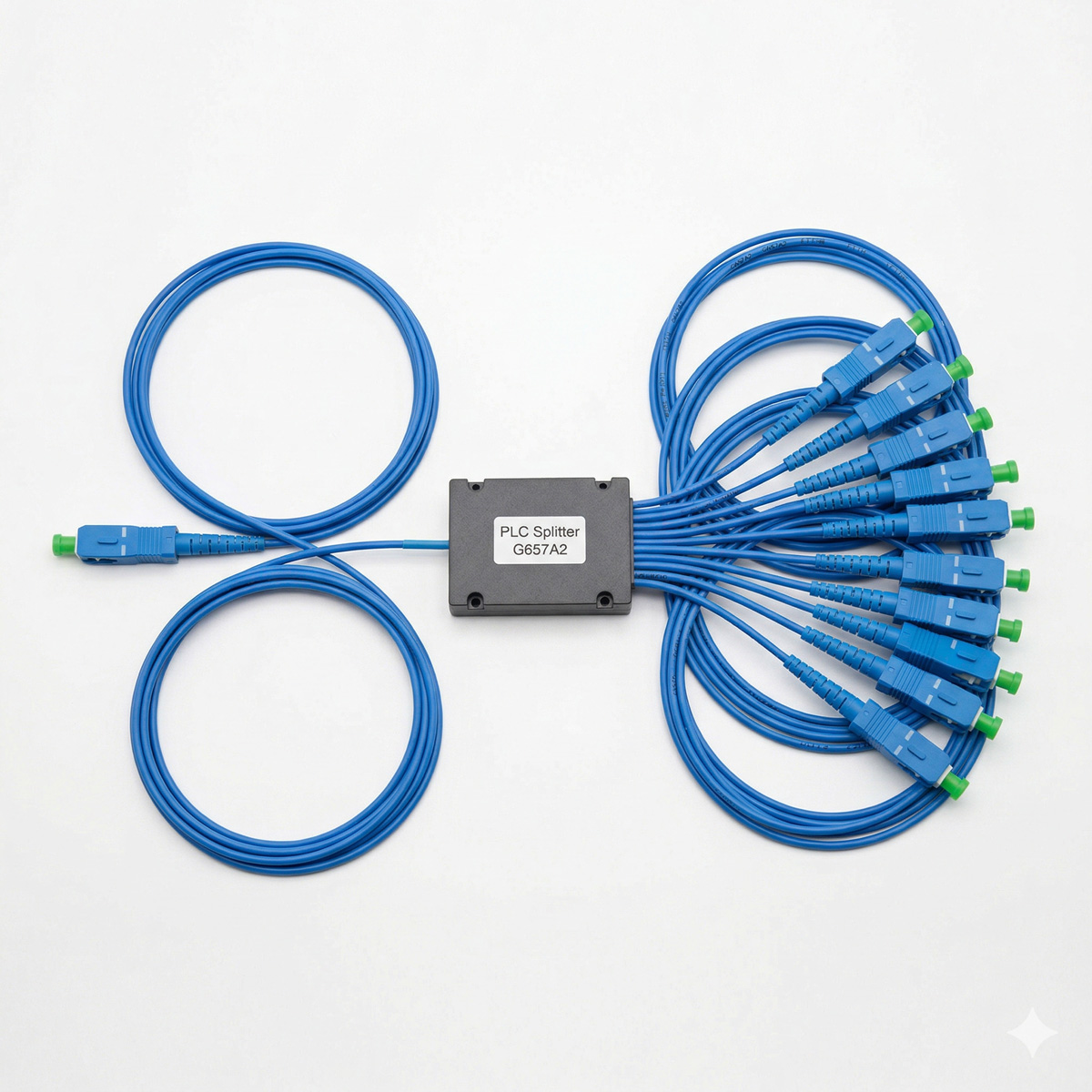 Splitter Óptico PLC Conectorizado G657A2 1 Metro SC para Redes FTTH